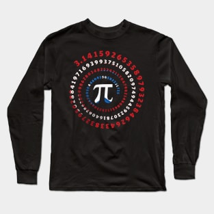 The Original Spiral Pi Math Teacher 3.14 Pi Day Long Sleeve T-Shirt